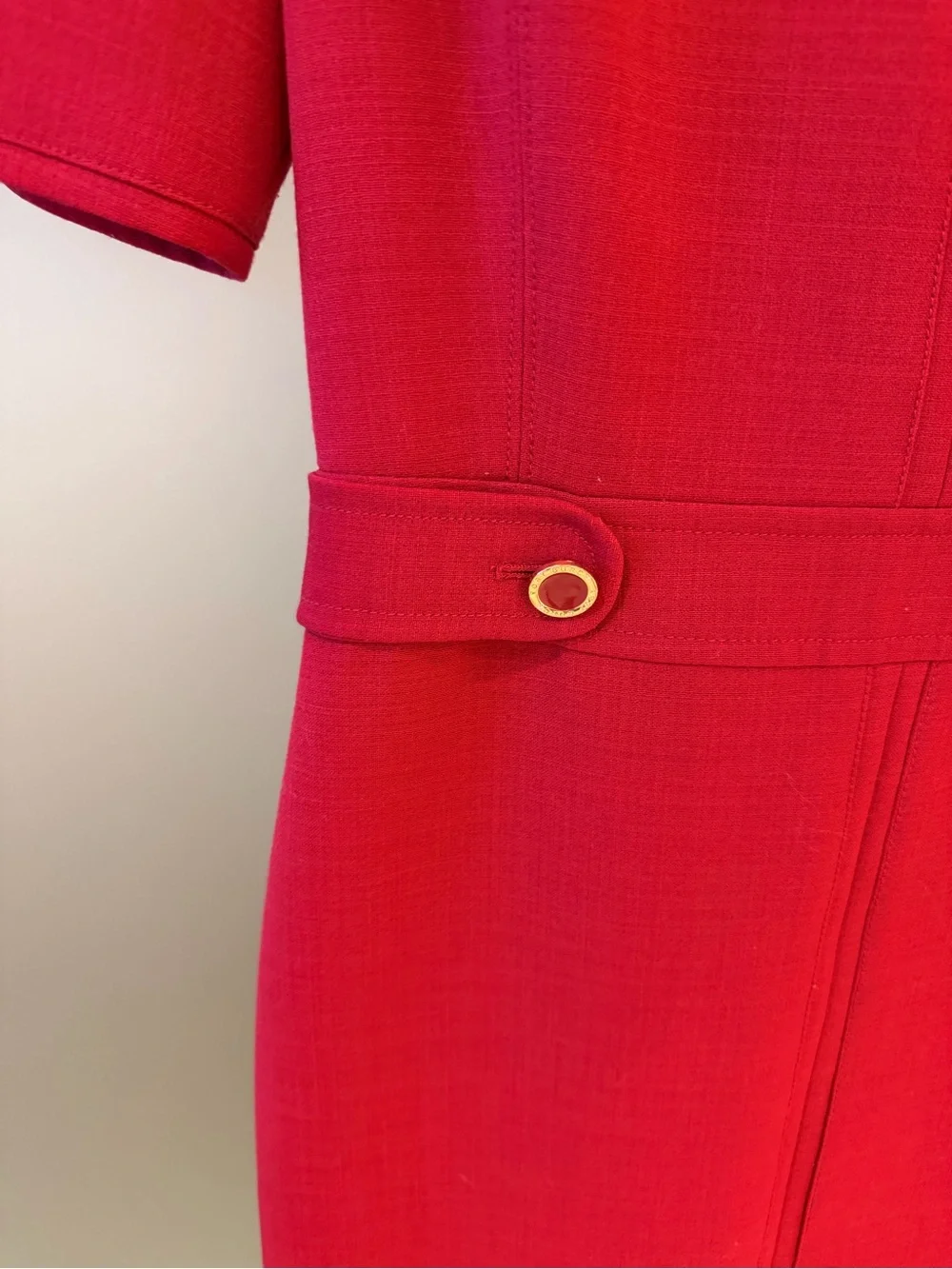 Tory Burch Crimson Short-Sleeve Sheath Dress